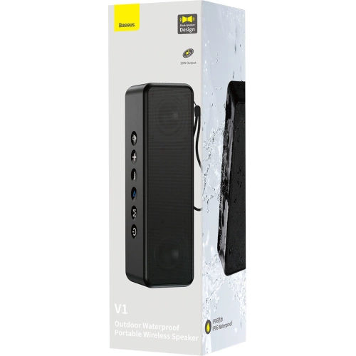 Buy Baseus V1 wireless waterproof bluetooth speaker black - BSU3328BLK - {ean13} - Home Screen Store Europe