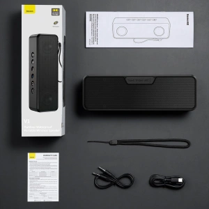 Buy Baseus V1 wireless waterproof bluetooth speaker black - BSU3328BLK - {ean13} - Home Screen Store Europe