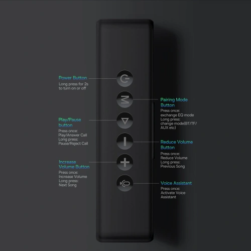 Buy Baseus V1 wireless waterproof bluetooth speaker black - BSU3328BLK - {ean13} - Home Screen Store Europe