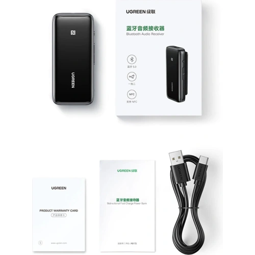 Kup UGREEN CM402 Bluetooth 5.0 aptX HD DAC SBC 3,5mm Mini-Klinke Schwarz - UGR1238BLK - {ean13} - Sklep Home Screen