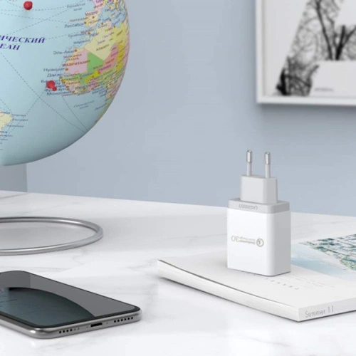 Buy UGREEN CD122 Quick Charge 3.0 Quick Charge 3.0 18W 3A USB Wall Charger White - UGR1241WHT - {ean13} - Home Screen Store Europe