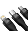 Kup 3-in-1-Kabel Baseus Flash Series II USB-C - USB-C, Lightning, micro USB 100W 1,5m schwarz - BSU3329BLK - {ean13} - Sklep Home Screen