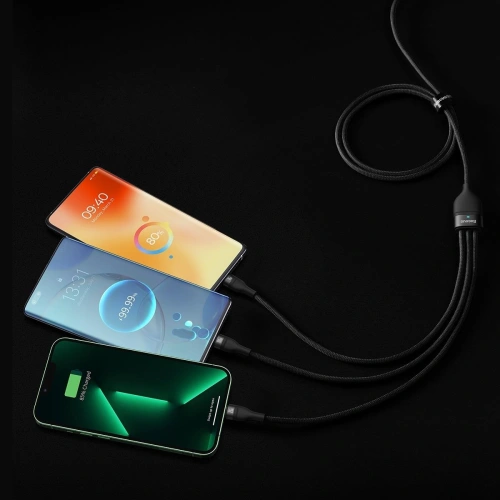 Kup Kabel 3w1 Baseus Flash Series II USB-C - USB-C, Lightning, micro USB 100W 1,5m černý - BSU3329BLK - {ean13} - Sklep Home Screen