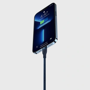 Kabel 3w1 Baseus Flash Series II USB-C/USB-A  - USB-C, Lightning, micro USB 100W 1,5m niebieski