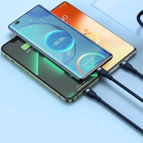 Buy Baseus Flash Series II USB Type C / USB Type A cable - USB Type C / Lightning / micro USB 100 W 1.5 m blue - BSU3330BLU - {ean13} - Home Screen Store Europe