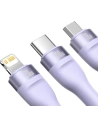 Kup Kabel 3-in-1 Baseus Flash Series II USB-C/USB-A - USB-C, Lightning, micro USB 100W 1,5m violett - BSU3331PRP - {ean13} - Sklep Home Screen