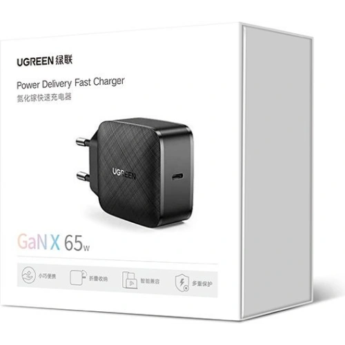 Kup Ładowarka sieciowa UGREEN CD217 GaN 65W USB-C Quick Charge 3.0 Power Delivery czarny - UGR1244BLK - {ean13} - Sklep Home Screen