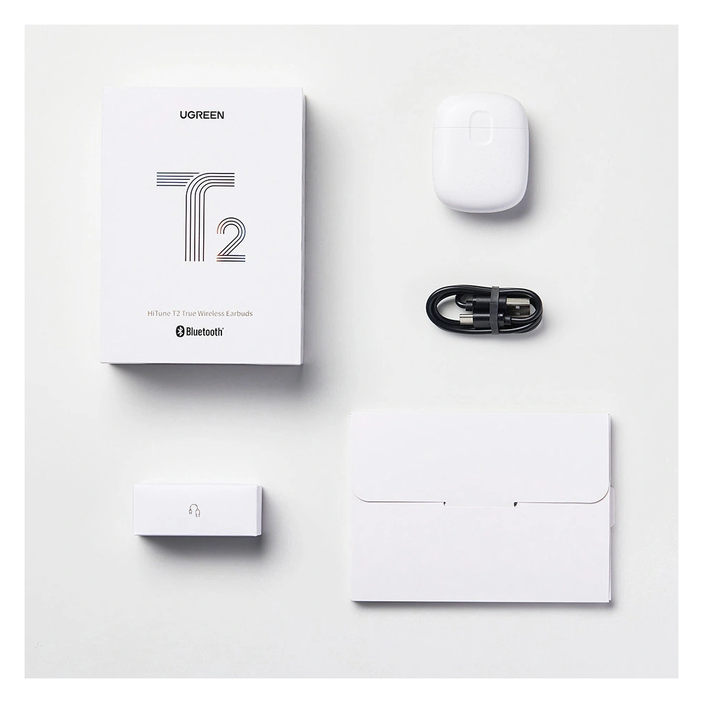 Bezprzewodowe słuchawki UGREEN WS105 HiTune T2 ENC Bluetooth 5.0 czarny