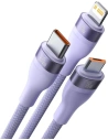 Buy Baseus Flash Series II USB Type C / USB Type A cable - USB Type C / Lightning / micro USB 100 W 1.2 m purple - BSU3334PRP - {ean13} - Home Screen Store Europe