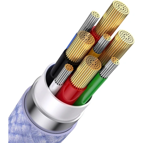 Kup Kabel 3w1 Baseus Flash Series II USB-C/USB-A - USB-C, Lightning, micro USB 100W 1,2m fioletowy - BSU3334PRP - {ean13} - Sklep Home Screen