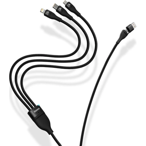 Kup Kabel 3-in-1 Baseus Flash Series II USB-C/USB-A - USB-C, Lightning, micro USB 100W 1,2m violett - BSU3334PRP - {ean13} - Sklep Home Screen