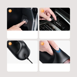 Buy Baseus A7 mini car vacuum cleaner 90 W 6000 Pa dark gray - BSU3335GRY - {ean13} - Home Screen Store Europe