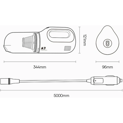 Kup Aspirator auto Baseus A7 90W 6000Pa gri închis - BSU3335GRY - {ean13} - Sklep Home Screen