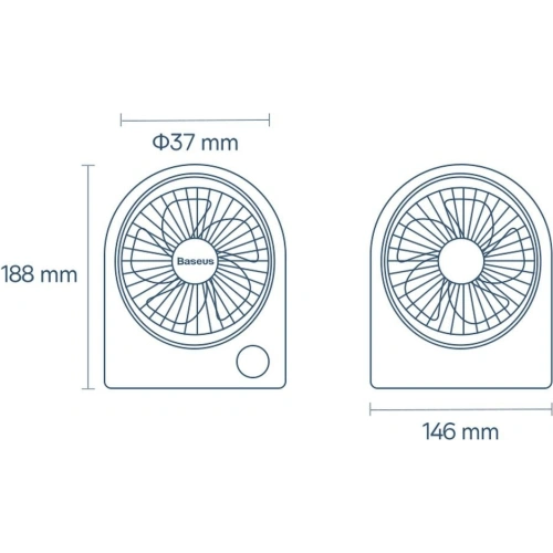 Kup Wentylator biurkowy Baseus Serenity Fan Pro biały - BSU3336WHT - {ean13} - Sklep Home Screen