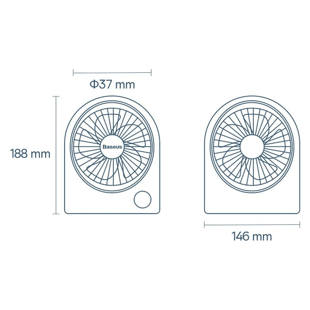 Wentylator biurkowy Baseus Serenity Fan Pro biały