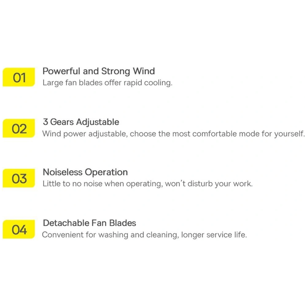 Wentylator biurkowy Baseus Serenity Fan Pro biały