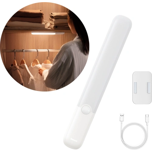 Buy Baseus Sunshine Series wardrobe light with PIR motion detector 1200 mAh white - BSU3337WHT - {ean13} - Home Screen Store Europe