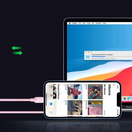 Kup Kabel UGREEN US387 USB-C - Lightning MFI C94 Power Delivery 1m różowy - UGR1248PNK - {ean13} - Sklep Home Screen