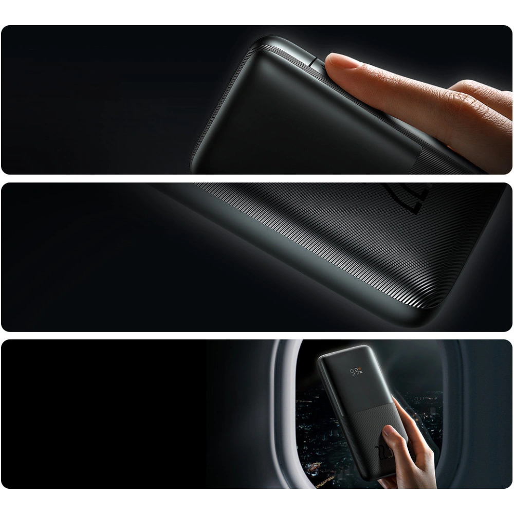 Powerbank Baseus Bipow Pro 10000mAh 22.5W + kabel USB 3A 0.3m czarny