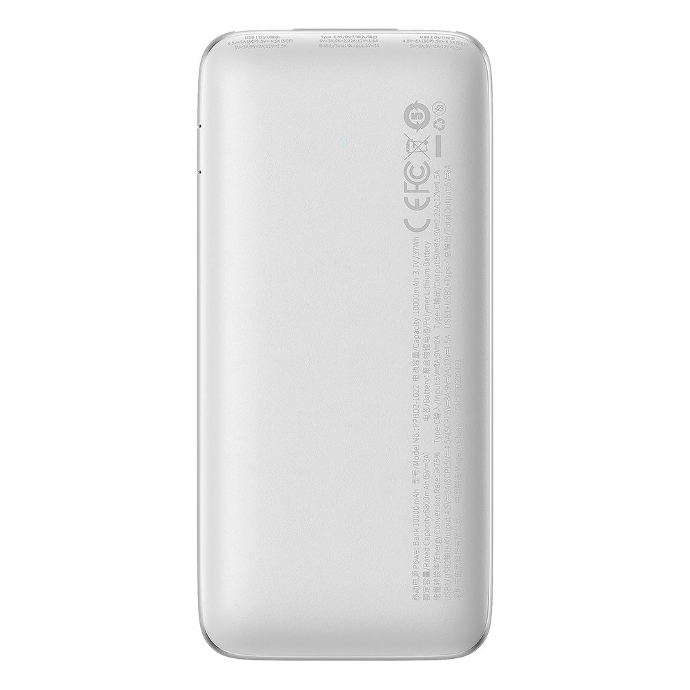Powerbank Baseus Bipow Pro 10000mAh 22.5W + kabel USB 3A 0.3m biały