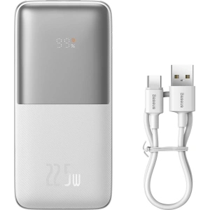 Powerbank Baseus Bipow Pro 10000mAh 22.5W + kabel USB 3A 0.3m biały