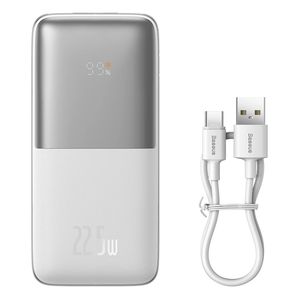 Powerbank Baseus Bipow Pro 10000mAh 22.5W + kabel USB 3A 0.3m biały