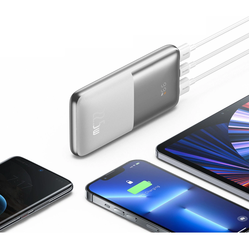 Powerbank Baseus Bipow Pro 10000mAh 22.5W + kabel USB 3A 0.3m biały