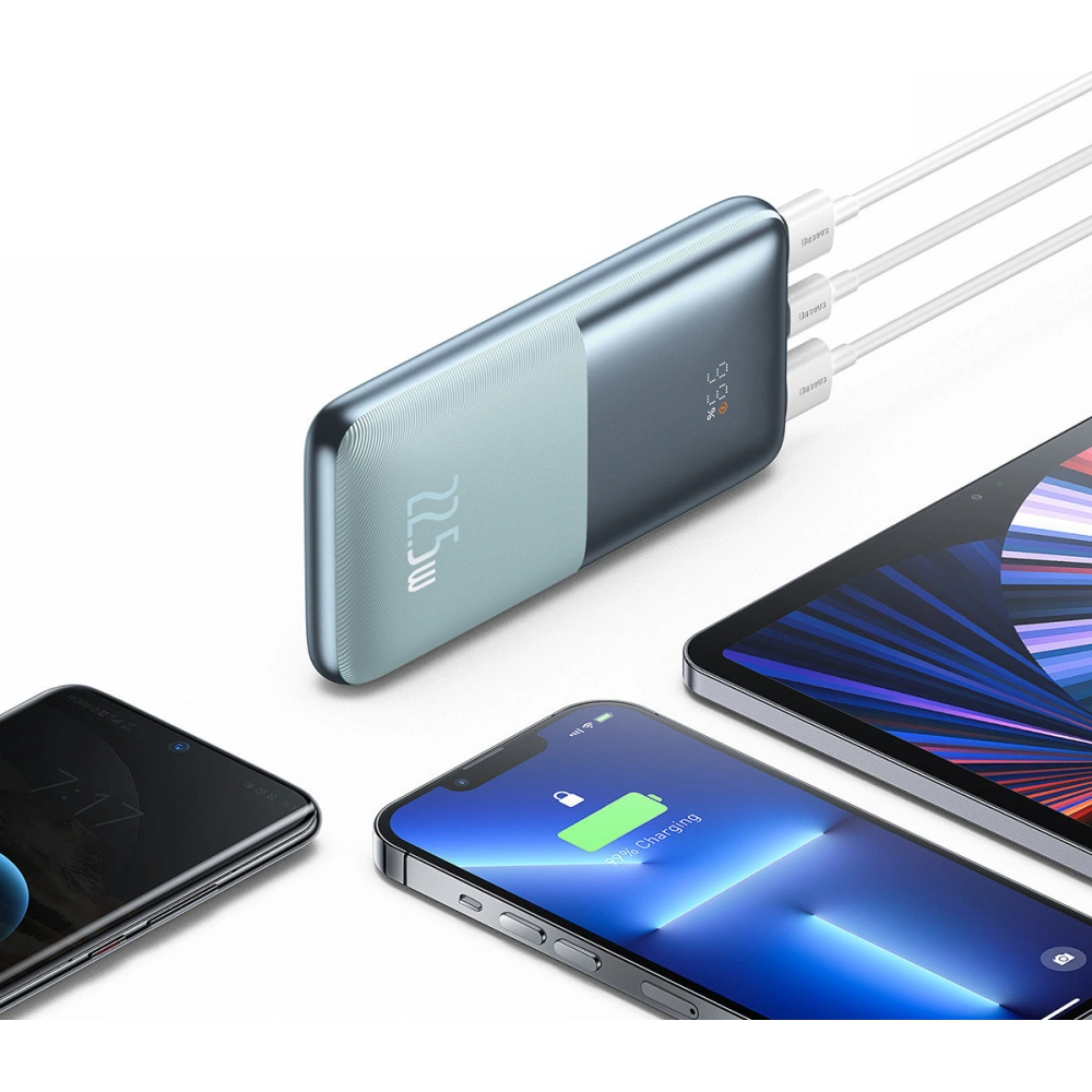 Powerbank Baseus Bipow Pro 10000mAh 22.5W + kabel USB 3A 0.3m niebieski