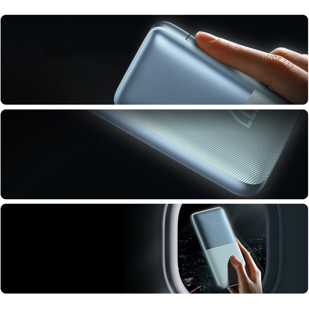 Powerbank Baseus Bipow Pro 10000mAh 22.5W + kabel USB 3A 0.3m niebieski