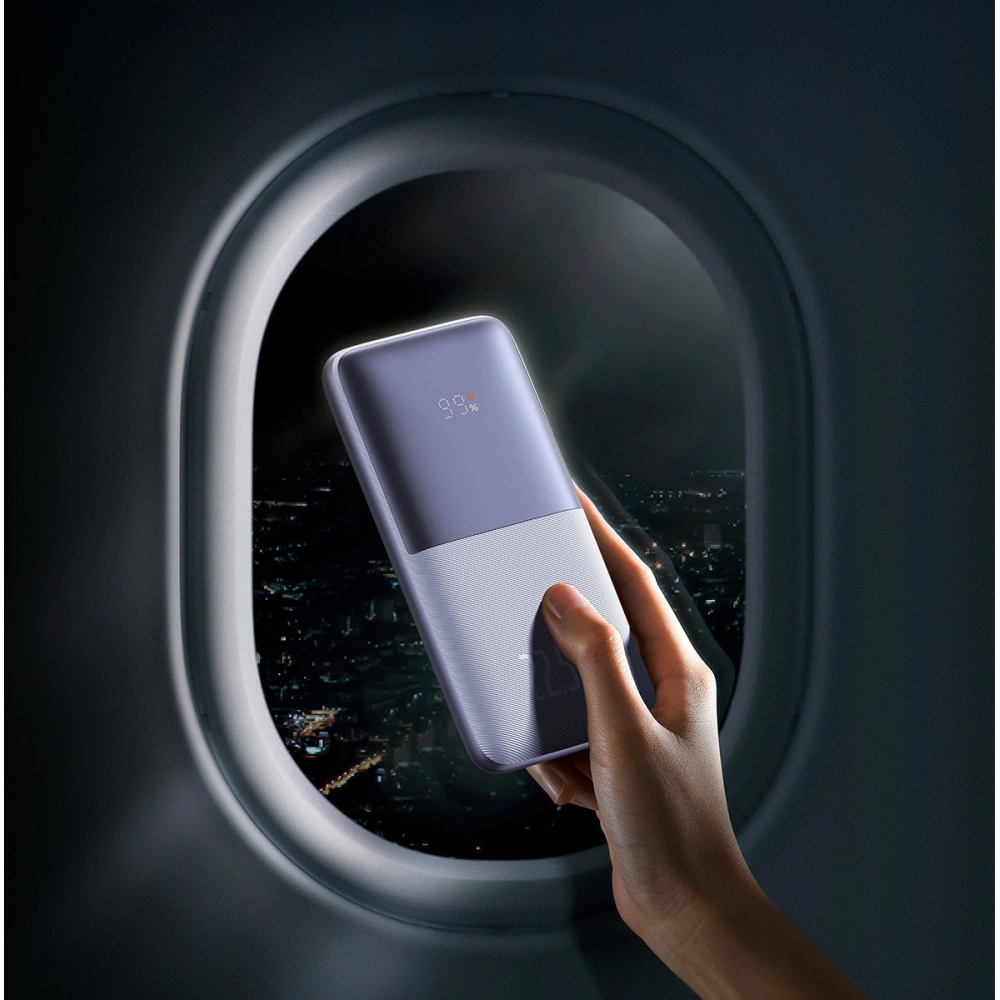 Powerbank Baseus Bipow Pro 10000mAh 22.5W + kabel USB 3A 0.3m fioletowy