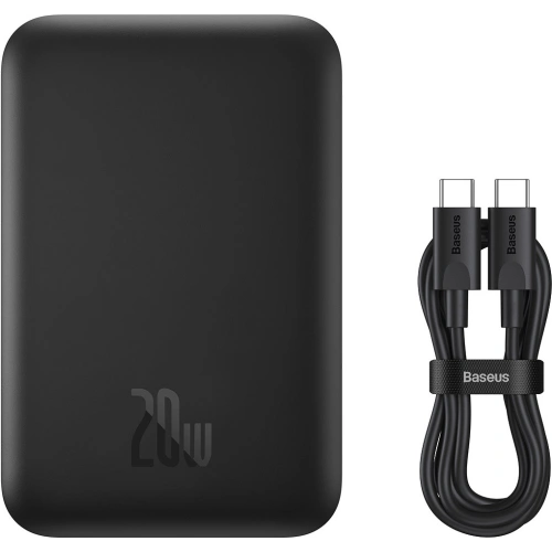 Kup Powerbank Baseus magnetic 6000mAh 20W + cablu USB Tip C 60W 50cm negru - BSU3346BLK - {ean13} - Sklep Home Screen