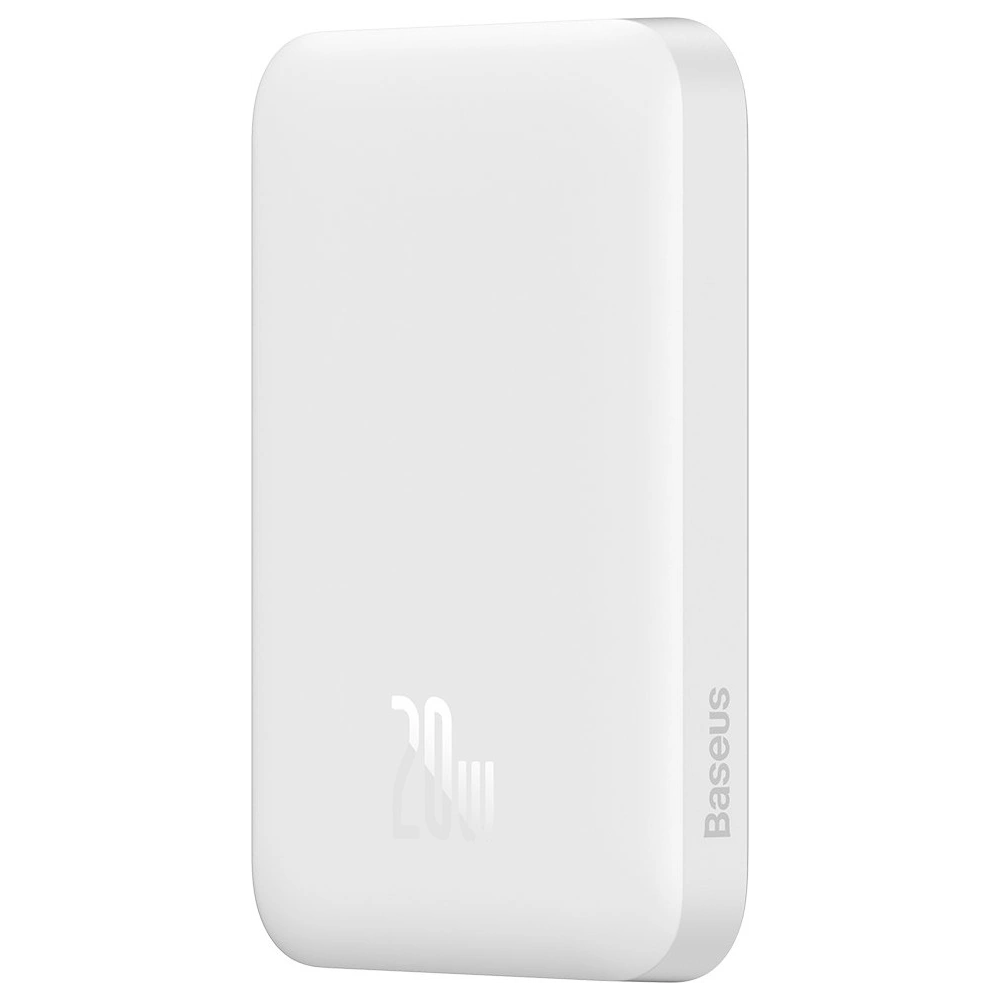 Powerbank Baseus magnetyczny 6000mAh 20W + kabel USB Typ C 60W 50cm biały