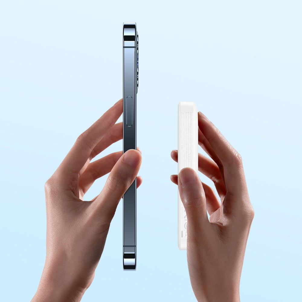 Powerbank Baseus magnetyczny 6000mAh 20W + kabel USB Typ C 60W 50cm biały