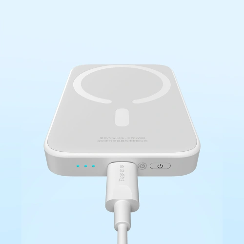 Kup Powerbank Baseus magnetisch 6000mAh 20W + USB Typ C Kabel 60W 50cm weiß - BSU3347WHT - {ean13} - Sklep Home Screen