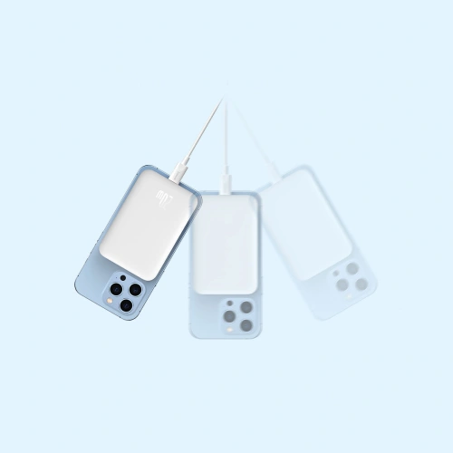 Kup Powerbank Baseus magnetisch 6000mAh 20W + USB Typ C Kabel 60W 50cm weiß - BSU3347WHT - {ean13} - Sklep Home Screen