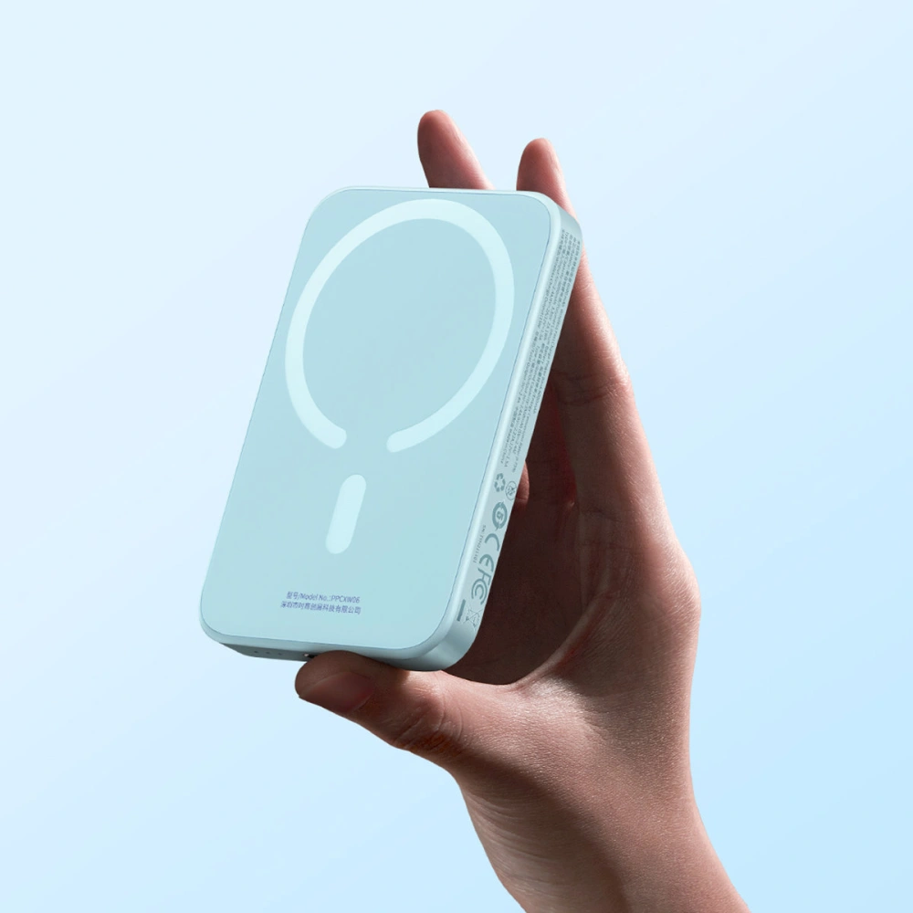 Powerbank Baseus magnetyczny 6000mAh 20W + kabel USB Typ C 60W 50cm biały