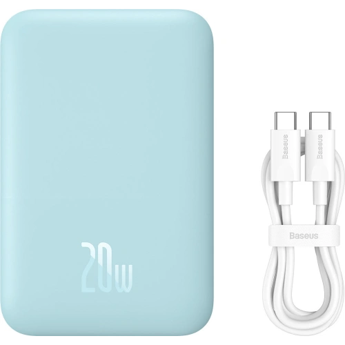 Kup Powerbank Baseus magnetic 6000mAh 20W + cablu USB Tip C 60W 50cm albastru - BSU3348BLU - {ean13} - Sklep Home Screen