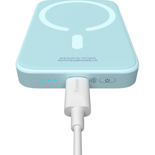 Kup Powerbank Baseus magnetic 6000mAh 20W + cablu USB Tip C 60W 50cm albastru - BSU3348BLU - {ean13} - Sklep Home Screen