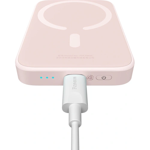 Kup Powerbank Baseus magnetický 6000mAh 20W + kabel USB Typ C 60W 50cm růžový - BSU3349PNK - {ean13} - Sklep Home Screen