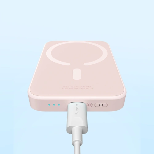 Kup Powerbank Baseus magnetický 6000mAh 20W + kabel USB Typ C 60W 50cm růžový - BSU3349PNK - {ean13} - Sklep Home Screen