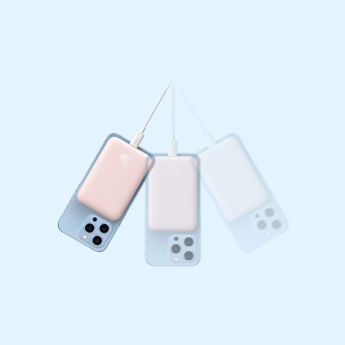 Kup Powerbank Baseus magnetyczny 6000mAh 20W + kabel USB Typ C 60W 50cm różowy - BSU3349PNK - {ean13} - Sklep Home Screen