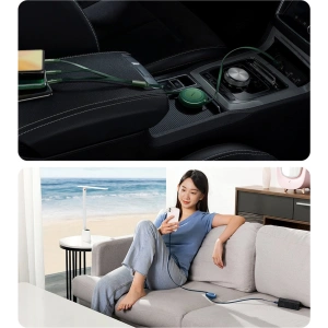 Zwijany kabel 3w1 Baseus Bright Mirror 2 USB-A - micro USB + Lightning + USB-C 66W 1.1m czarny
