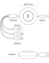 Kup Ausziehbares 3-in-1-Kabel Baseus Bright Mirror 2 USB-A - micro USB + Lightning + USB-C 66W 1.1m schwarz - BSU3355BLK - {ean13} - Sklep Home Screen