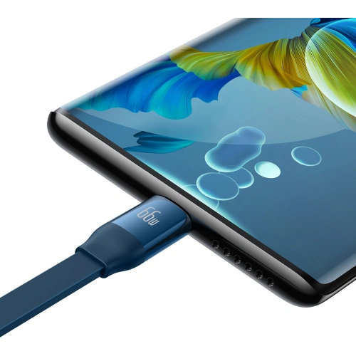 Buy Baseus Bright Mirror 2 retractable cable 3in1 USB Type A - micro USB + Lightning + USB Type C 66W 1.1m blue - BSU3356BLU - {ean13} - Home Screen Store Europe