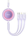 Kup Összecsukható kábel 3w1 Baseus Bright Mirror 2 USB-A - micro USB + Lightning + USB-C 66W 1.1m lila - BSU3357PRP - {ean13} - Sklep Home Screen