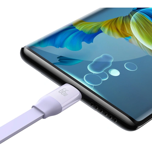 Kup Összecsukható kábel 3w1 Baseus Bright Mirror 2 USB-A - micro USB + Lightning + USB-C 66W 1.1m lila - BSU3357PRP - {ean13} - Sklep Home Screen