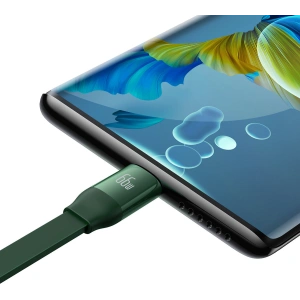 Zwijany kabel 3w1 Baseus Bright Mirror 2 USB-A - micro USB + Lightning + USB-C 66W 1.1m zielony