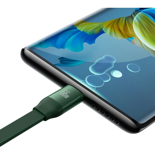 Kup Cablul retractabil 3w1 Baseus Bright Mirror 2 USB-A - micro USB + Lightning + USB-C 66W 1.1m verde - BSU3358GRN - {ean13} - Sklep Home Screen