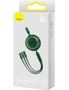 Kup Cablul retractabil 3w1 Baseus Bright Mirror 2 USB-A - micro USB + Lightning + USB-C 66W 1.1m verde - BSU3358GRN - {ean13} - Sklep Home Screen