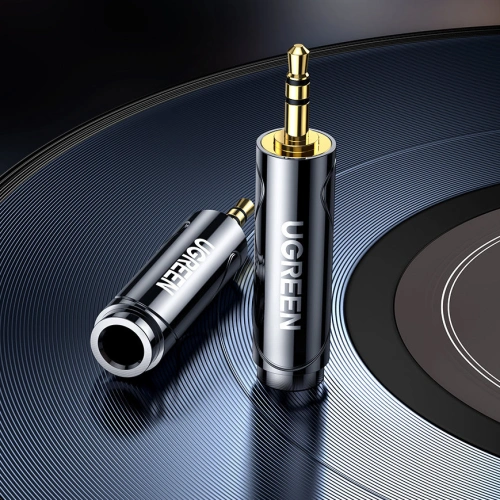 Kup UGREEN AV168 audio adapter 6,35mm jack (női) - 3,5mm mini jack (férfi) fekete - UGR1270BLK - {ean13} - Sklep Home Screen
